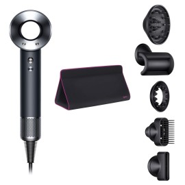 Фен Dyson Supersonic HD07 (черный/серебристый) с 5 насадками и черным дорожным чехлом