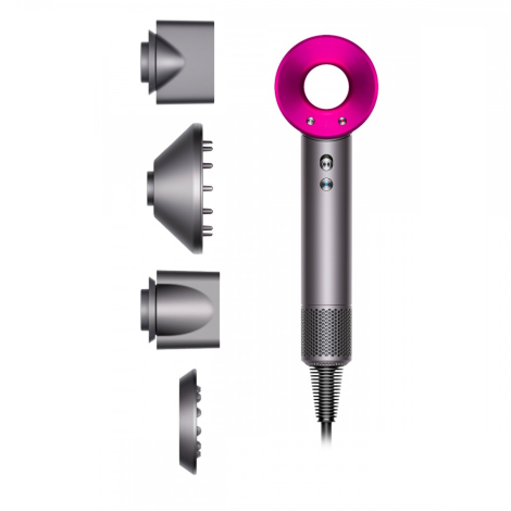 Фен Dyson Supersonic для волос (фуксия) с 4 насадками