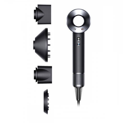 Фен Dyson Supersonic (черный/серебристый) с 4 насадками