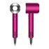 Фен Dyson Supersonic HD07 (фуксия/яркий никель) с 5 насадками, черным дорожным чехлом и подставкой