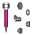 Фен Dyson Supersonic HD07 (фуксия/яркий никель) с 5 насадками, черным дорожным чехлом и подставкой