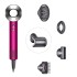 Фен Dyson Supersonic HD07 (фуксия/яркий никель) с 5 насадками и черным дорожным чехлом
